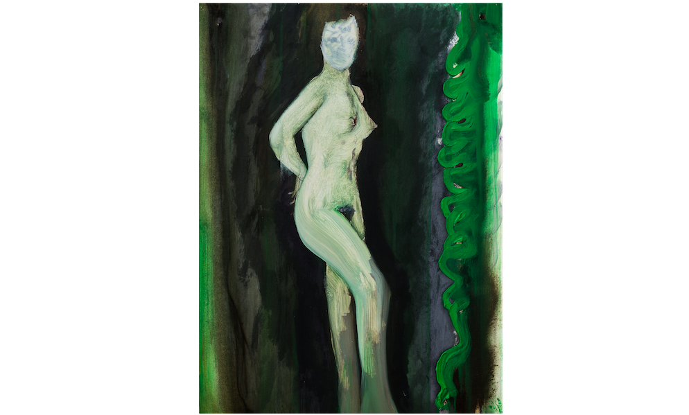 Peter Doig  “Untitled”,   2014 Olio su carta,   montato su tela 59.5 x 42 cm   