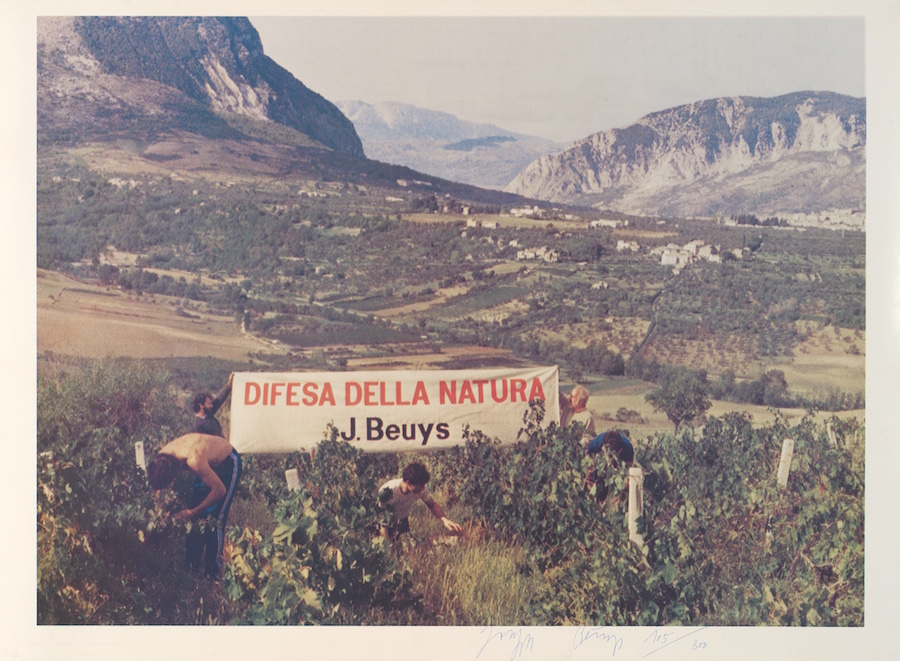 Joseph Beuys,   Difesa della natura,   1984,   stampa offset,   ed. Lucrezia De Domizio,   Pescara,   60 × 82 cm,   foto: Buby Durini. Courtesy collezione privata,   Milano