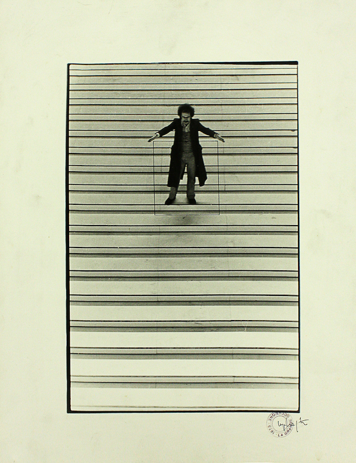 Ugo La pietra,   La grande occasione / The great occasion,   1973,   photo on aluminium,   cm 40x50,   Courtesy Laura Bulian Gallery