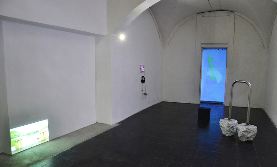 PORTAL,   exhibition view at Current,   Mati Jhurry,   Tabita Rezaire,   Diego Gualandris,   Marco Ceroni