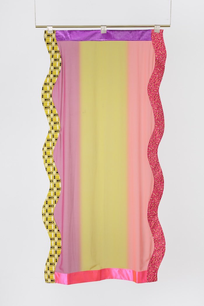 Ludovica Gioscia Portal 5, 2017 Fabric, thread and metal, 229 x 116 cm courtesy Baert Gallery, Los Angeles