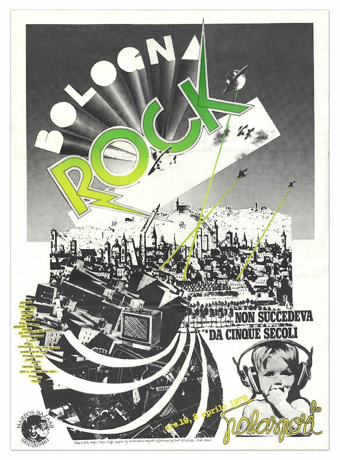 Manifesto del concerto Bologna Rock, 1979